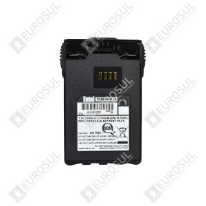 Bateria Entel CNB450E-IS em visão superior, mostrando conectores e etiqueta de especificações.