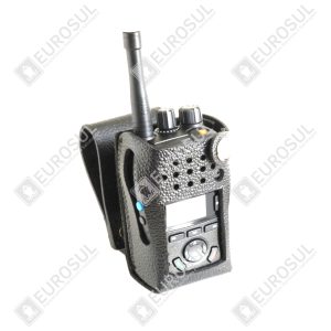 Leather Carry Case for Radio with Strap and Swivel Belt Clip