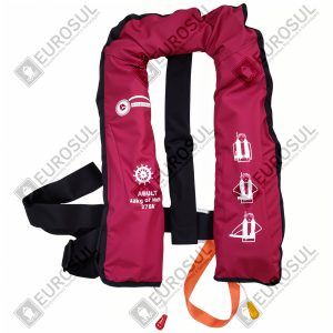 Inflatable vest FZSZ-II 275N 2xco₂ 60g-certificate SOLAS/MED to Lonako lamp