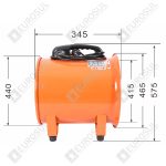 Ventilador Exaustor Elétrico Portátil 400mm – 220V / 440V