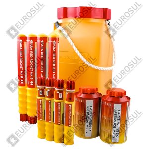 Kit Distress SOLAS Pains Wessex – Container Estanque Polybottle 12L com Sinalizadores