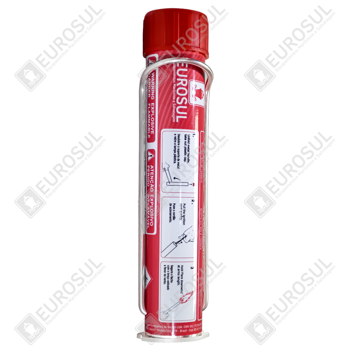 Sinalizador Pirotécnico Facho Manual Vermelho 1 Minuto – 15.000 Candelas – JHH-3