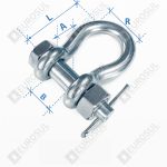 Manilha Curva Inox AISI 316 DN 12,7 mm (1/2″) 4 Partes – HL0110