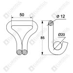 2 in Stainless Steel Double J Hook