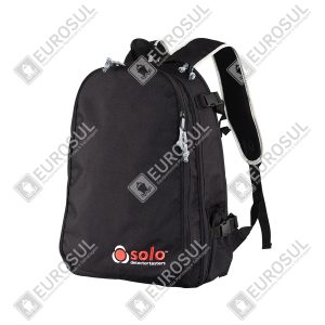 Front angled view of the Solo 611 Compartmentalized Backpack with logo and ergonomic straps visible.