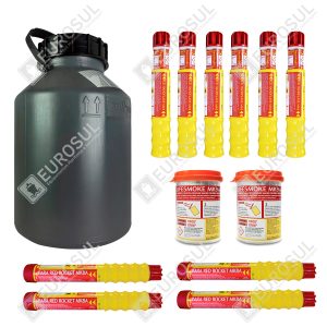 Distress Kit para Balsa Salva-Vidas – 6 Fachos, 4 Paraquedas e 2 Fumígenos