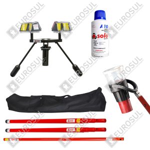 Kit Teste Detector de Fumaça Alcance 8,2 Metros Solo 812