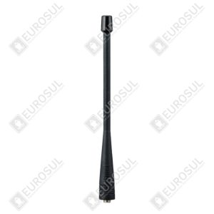 Antena UHF Entel CAT480 em vista frontal, destacando design robusto e conector na base.