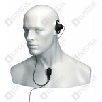 EA12/750 D-Shaped Throat PTT Microphone with Earpiece Entel