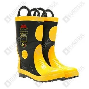 Bota de bombeiro Harvik 9687L em borracha certificada SOLAS/MED para combate a incêndios em embarcações