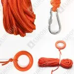 Argola flutuante salva-vidas Quoit com cabo 30m x 8mm