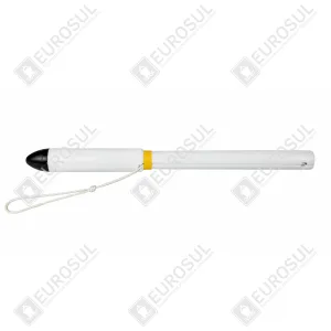 White Restech PLT 150 training projectile part number 7004 for life-saving line thrower onboard training