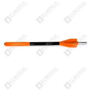 Projétil laranja e preto para lançador de linha Restech Rescue R-230 modelo 2101 para operações de salvatagem a bordo