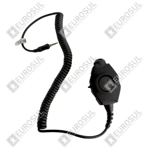 Jotron PTT microphone with coiled cable and 4-pin connector