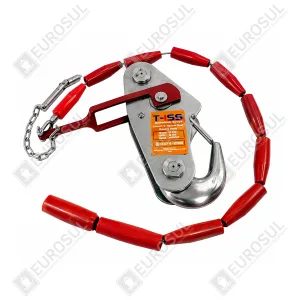 Gancho de liberação manual T-ISS PX-03 15kN em aço inoxidável com alavanca vermelha off-load certificado SOLAS MED para botes de resgate