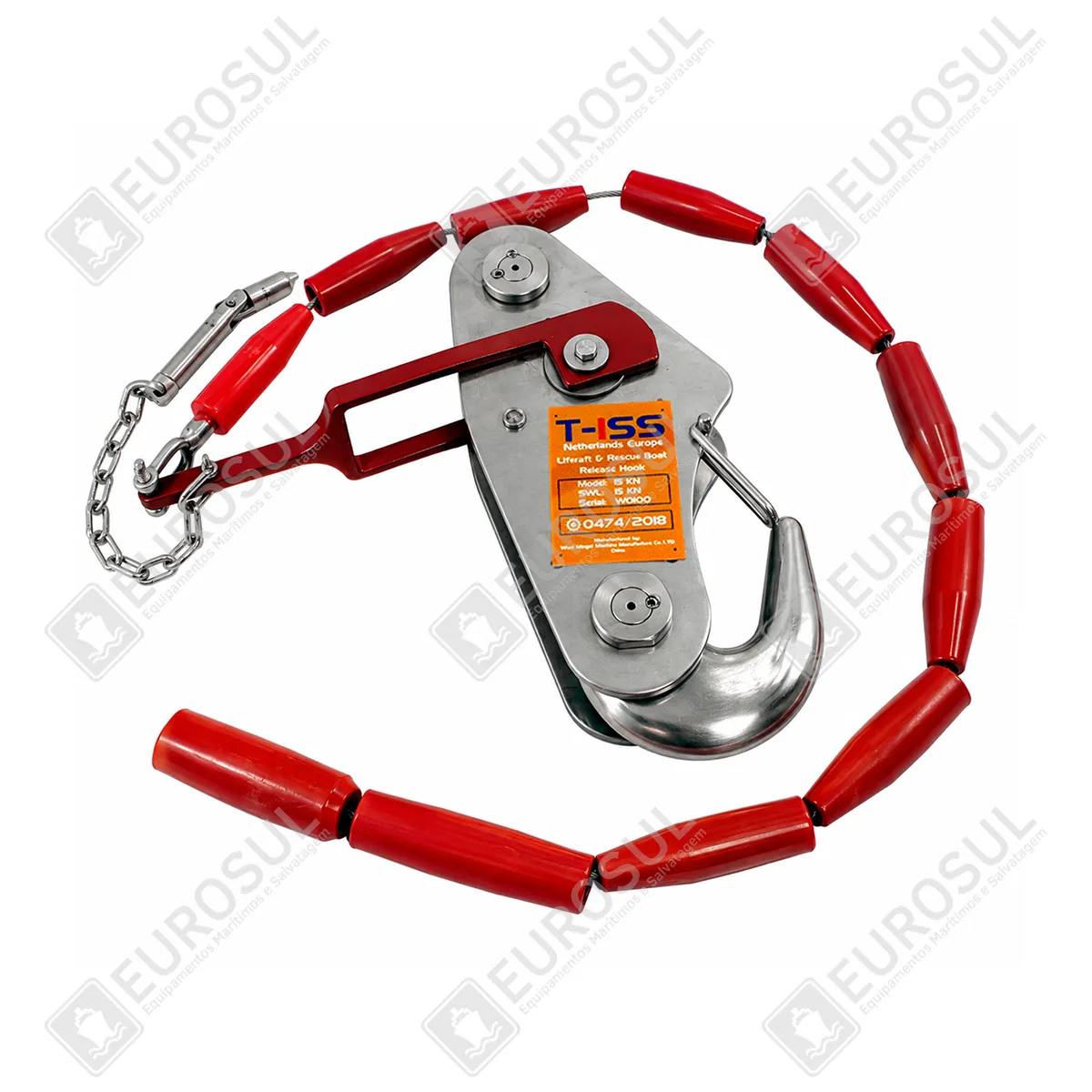 Gancho de liberação manual T-ISS PX-03 15kN – Bote de resgate SOLAS/MED